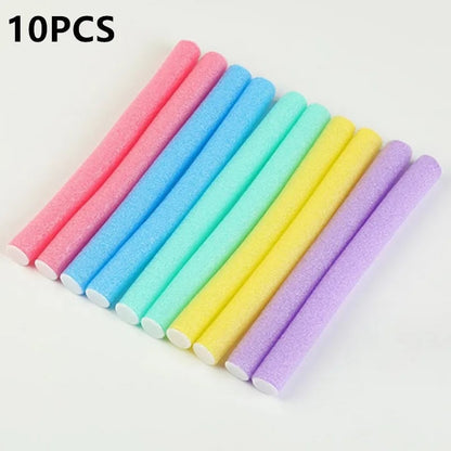 10pcs No Heat Hair Curler Twist Sponge Wave Formers Multifunction