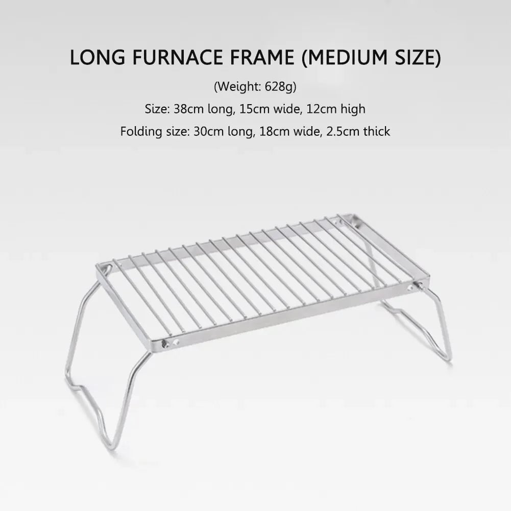 Portable Foldable Stainless Steel BBQ Grill Stand Camping Stove