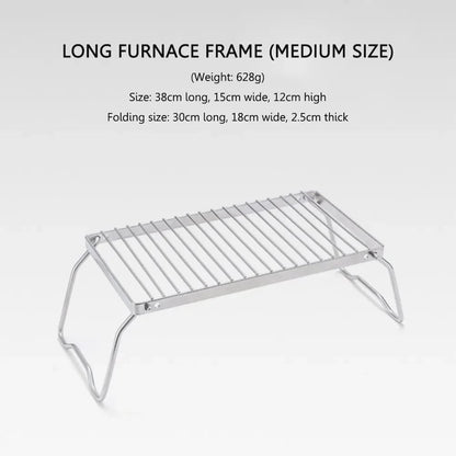 Portable Foldable Stainless Steel BBQ Grill Stand Camping Stove
