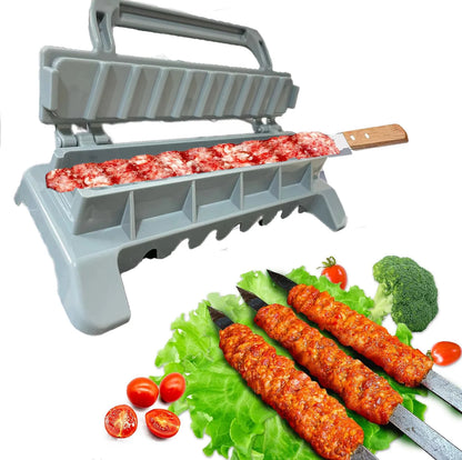 Single Row Kebab Maker Machine - Reusable Plastic BBQ Skewer Press