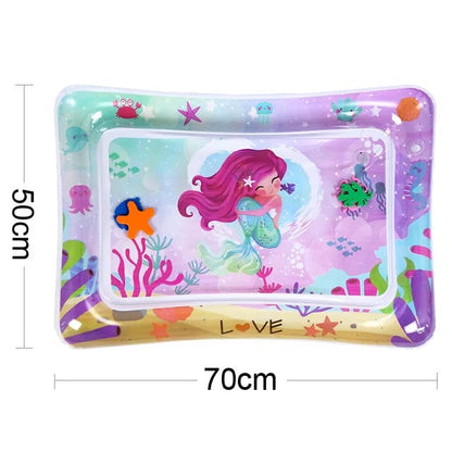 Inflatable Water Play Mat - Tummy Time Activity Pad for Babies