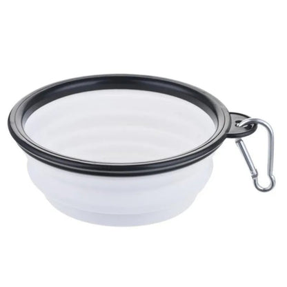 Collapsible TPR Silicone Pet Bowl - Portable Travel Food Water Bowl