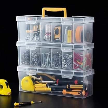 Multi-Compartment Tool Storage Box Set - Screw Parts Organizer