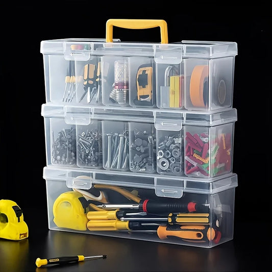 Multi-Compartment Tool Storage Box Set - Screw Parts Organizer