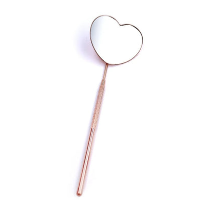 Heart Shape Stainless Steel Eyelash Extensions Checking Mirror