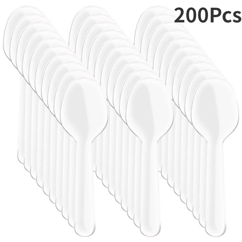 Mini Wooden Ice Cream Spoons 100/500pcs Disposable Dessert Scoops