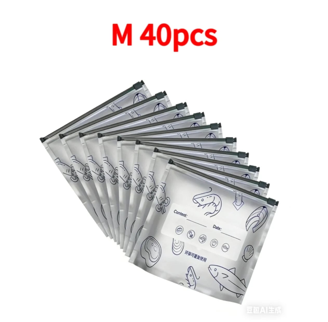 Aluminum Foil Leak Proof Reusable Food Storage Bags Sealed