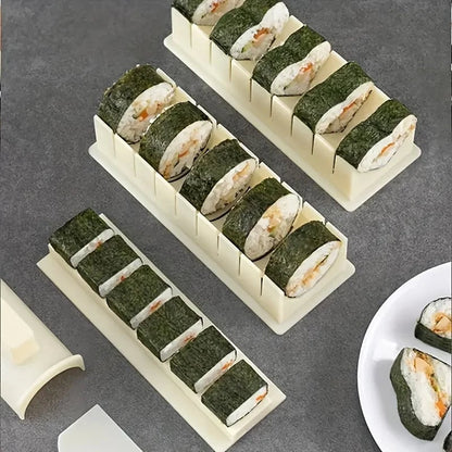 3pc Sushi Maker Kit - Round Square Heart Plastic Molds Roll Tools