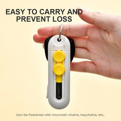 Magnetic Mini Box Cutter - Portable Folding Knife Replaceable Blade