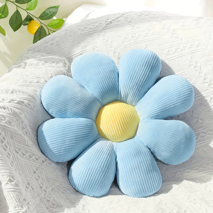 Sunflower Daisy Plush Cushion - Office Chair Mat & Floor Pillow