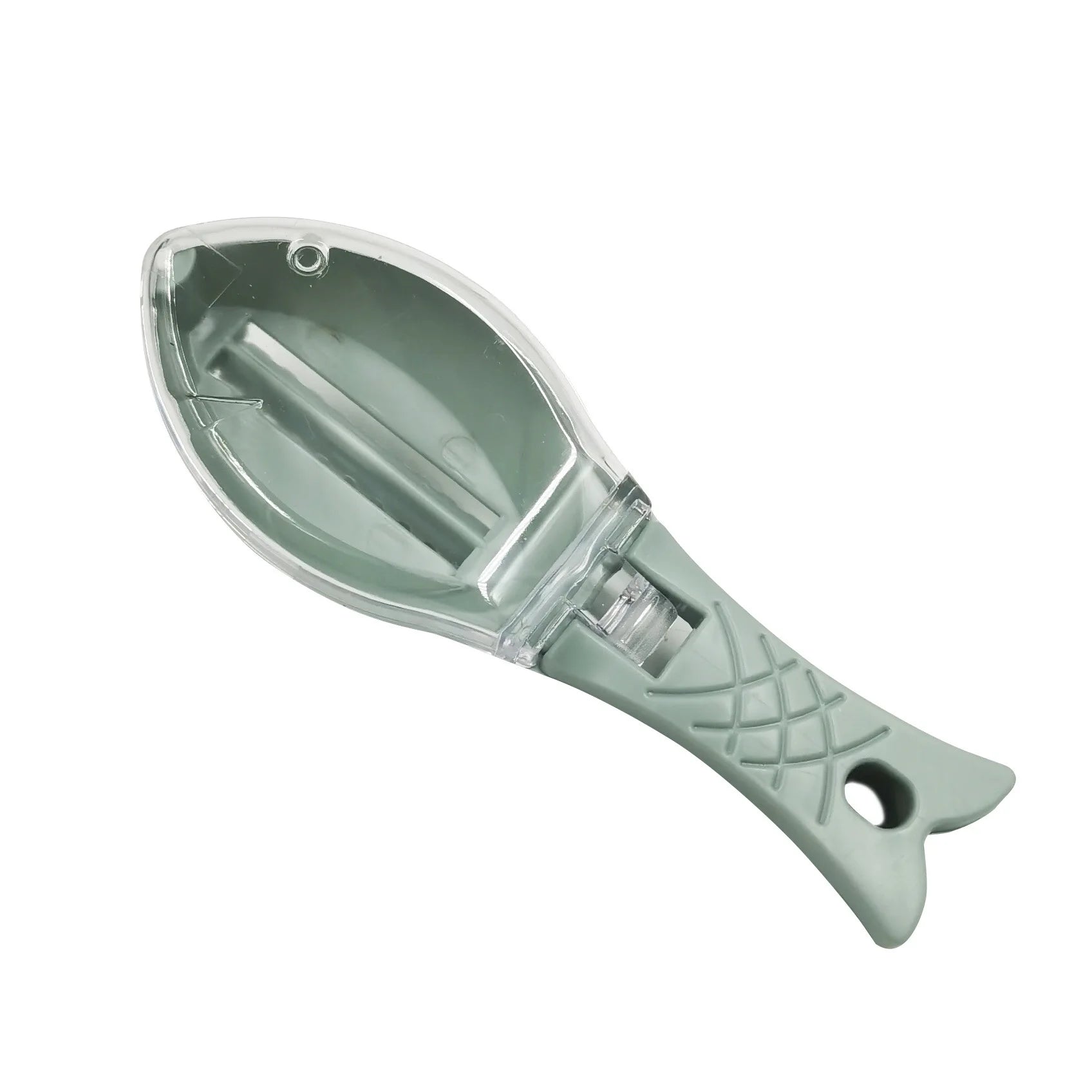 Manual Fish Scale Scraper with Lid - Kitchen Descaling Tool
