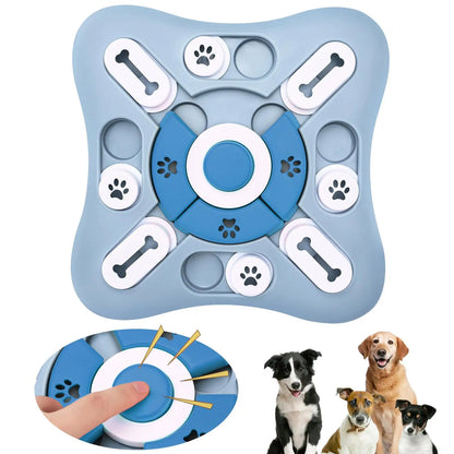 Interactive Slow Feeder Dog Bowl - IQ Puzzle NonSlip Food Dispenser