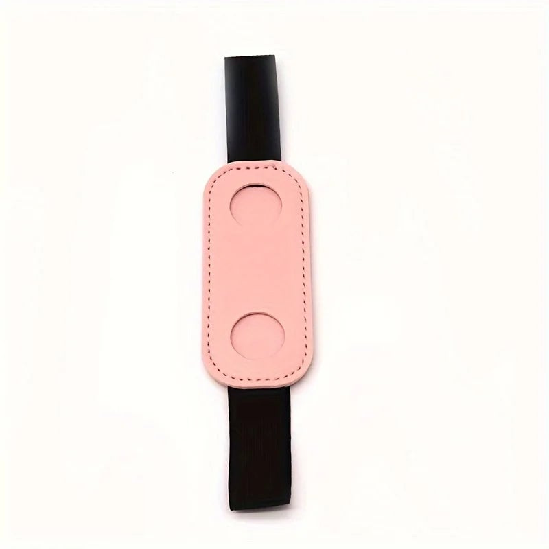 PU Leather Pen Holder Sleeve Elastic Band Clip Office Notebook