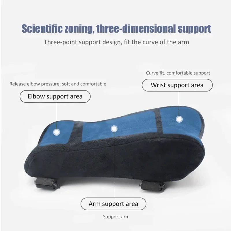 Memory Foam Office Chair Armrest Pads - Ergonomic Elbow Support