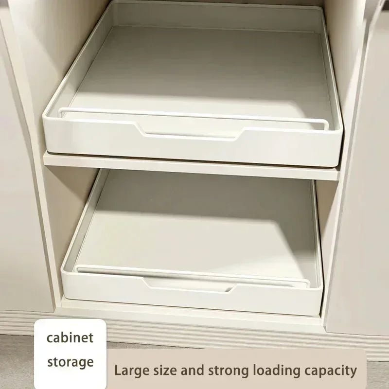 Pull Out Kitchen Storage Basket - Under Sink Cabinet Organizer Rack