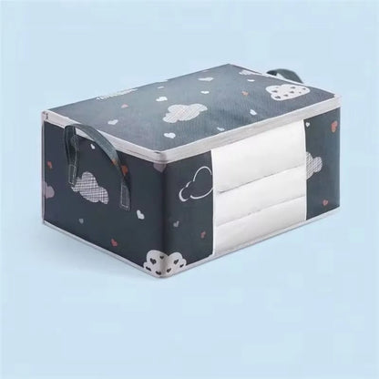 Large Foldable Storage Bag - Reinforced Handle & Zipper Organizer