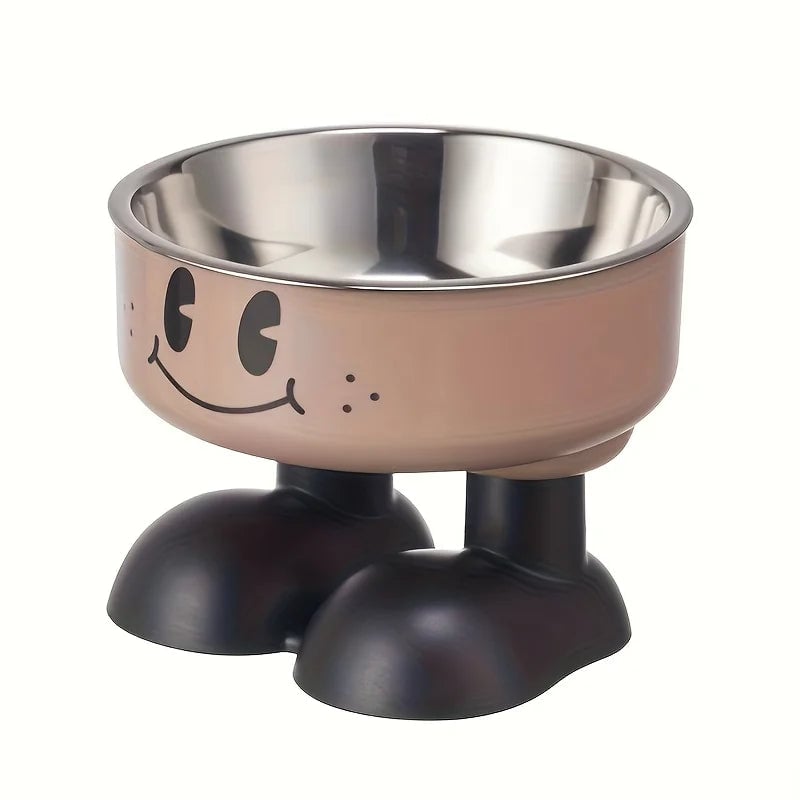 Stainless Steel Elevated Dog Cat Bowl - Raised No Spill Pet Feeder