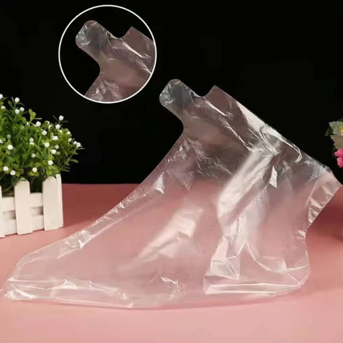 100Pcs Disposable Transparent Waterproof Foot Mask Covers