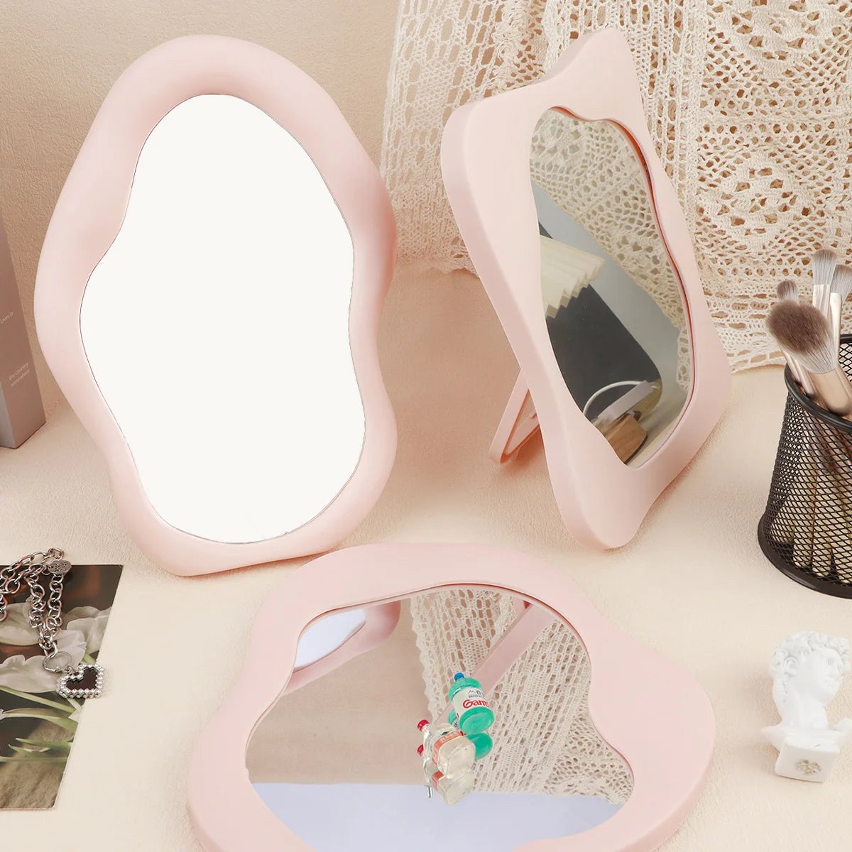 Tabletop Makeup Mirror - Adjustable Vanity Mirror for Bedroom Decor