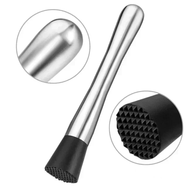 Stainless Steel Cocktail Muddler & Mixing Spoon Bar Tool Set
