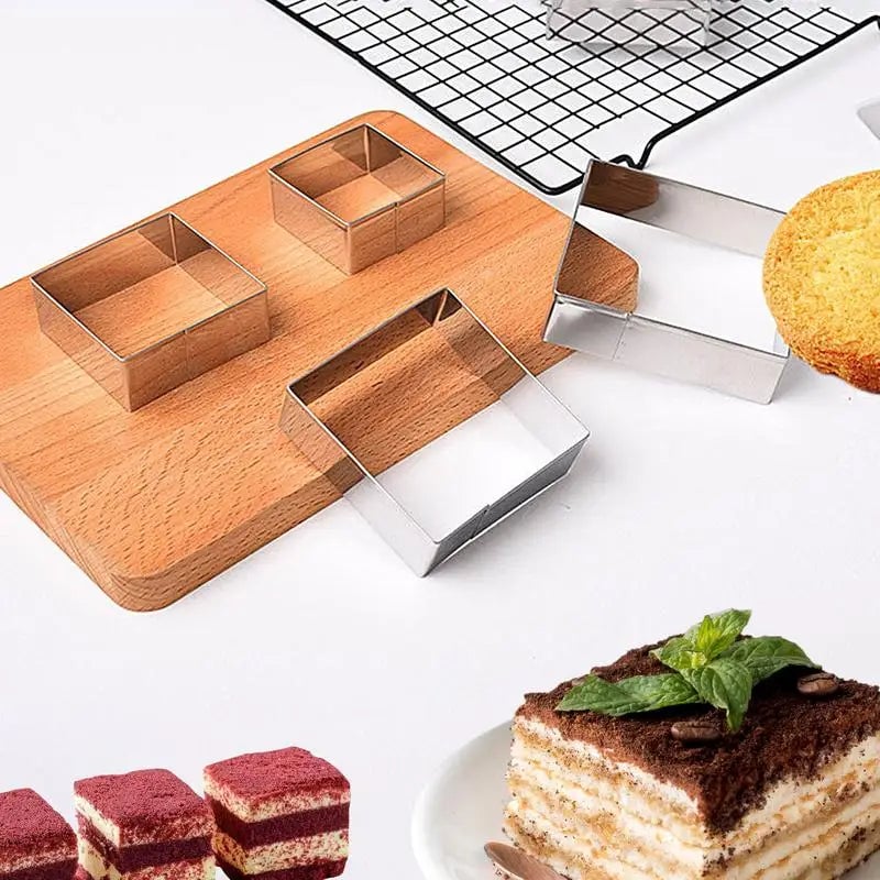 Square Cookie Cutter Set - Multi-Functional Baking Mold Kit