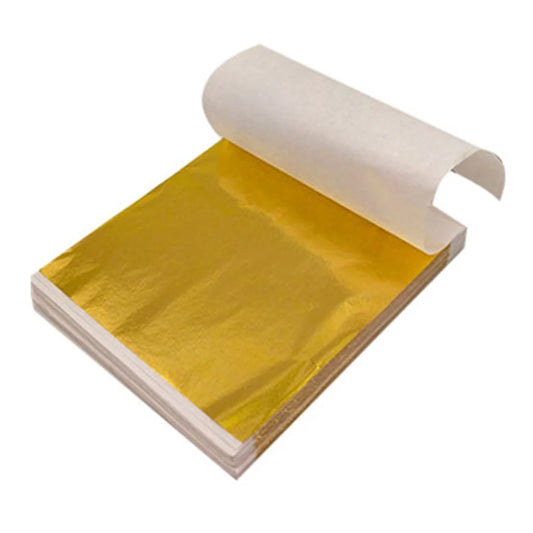 Gold Silver Foil Leaf Paper 100 Sheets Gilding Art Craft