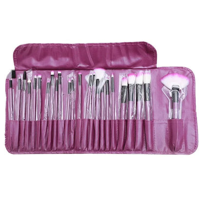 24-Piece Professional Makeup Brush Set - Foundation Eyebrow Powder
