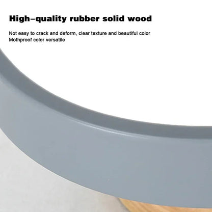 Nordic Wood Round Ceiling Light - Industrial Hallway Bathroom Lamp