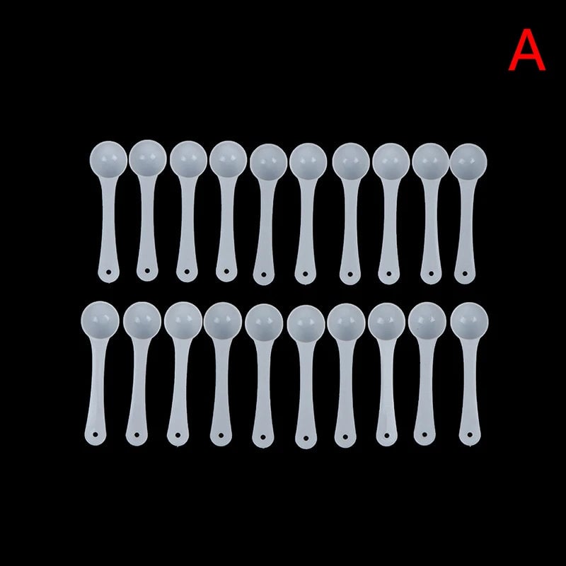 1g Plastic Measuring Scoops - 20PCS Food Medicine Milk Spoons