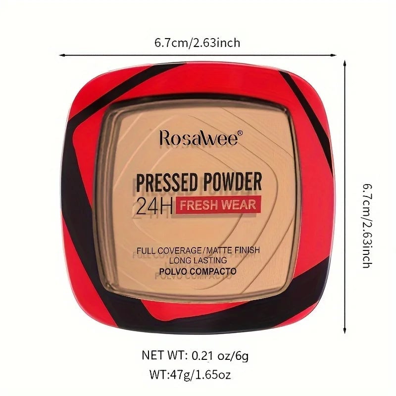 24H Matte Pressed Powder Foundation - Full Coverage Oil Control