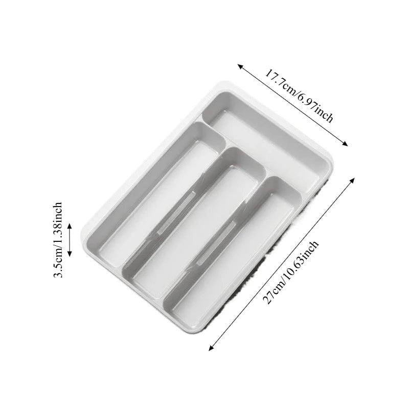 Adjustable Kitchen Drawer Organizer Divider Tray for Utensils