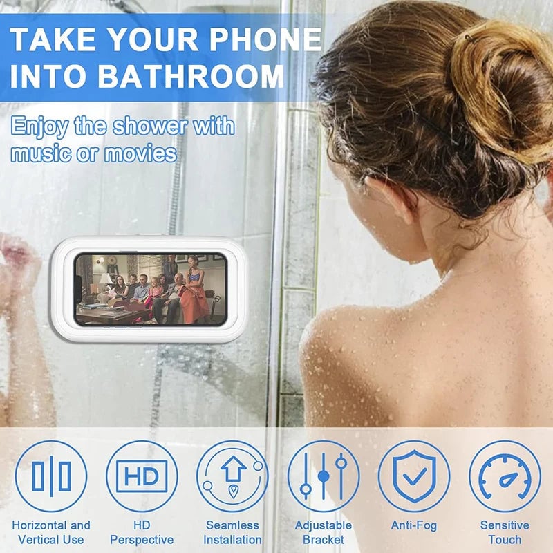 Waterproof Rotating Phone Mount - Adjustable Bathroom Shower Holder