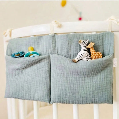 Multifunctional Crib Storage Organizer Baby Diaper Bag Bedside