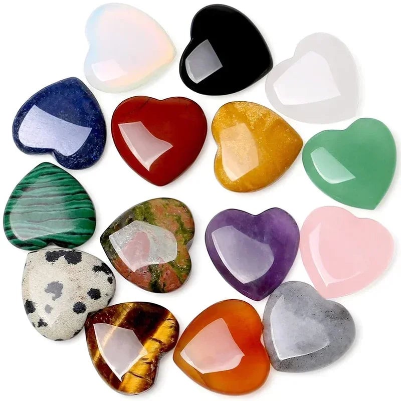 Heart Shape Amethyst Agate Crystal Stones 10-30PCS Natural Mineral