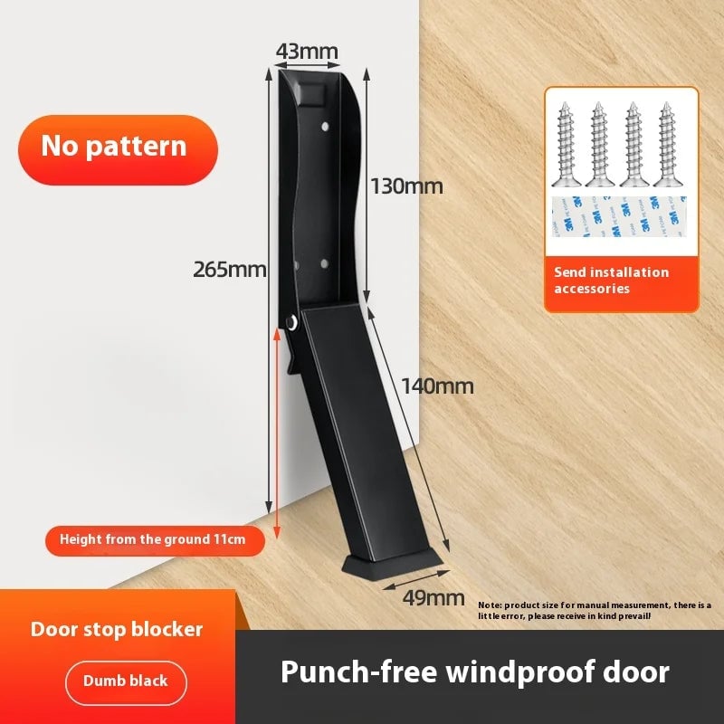 No-Drill Door Stopper Wall Protector Bumper - Easy Install