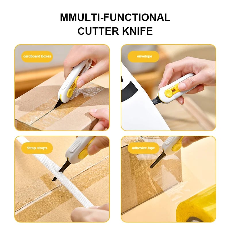 Magnetic Mini Box Cutter - Portable Folding Knife Replaceable Blade