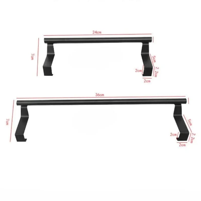 Steel Wire Over Cabinet Door Towel Rack - Punch-Free Hanging