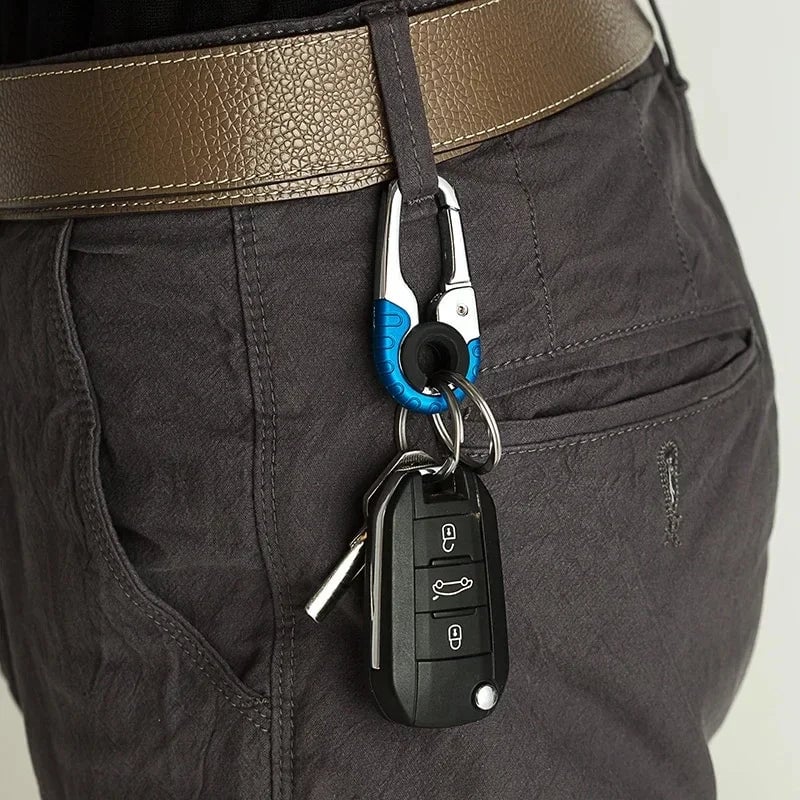 Stainless Steel Carabiner Keychain Hook - Outdoor Climbing Key Ring