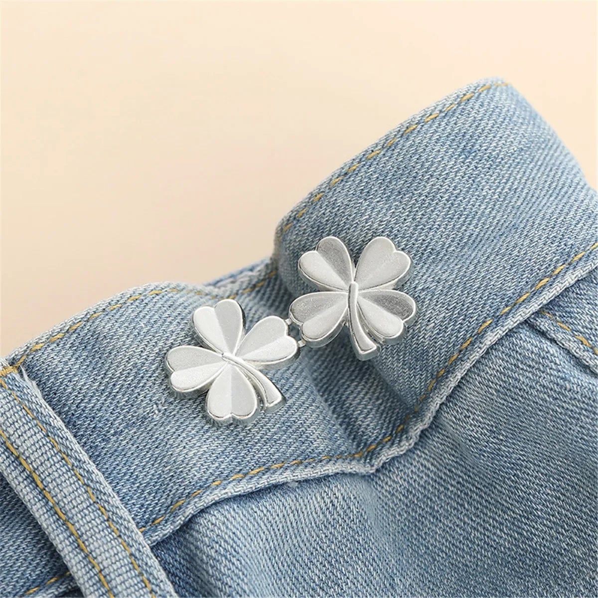 Adjustable Jean Button Clips - Retractable Waist Tightener Buckle