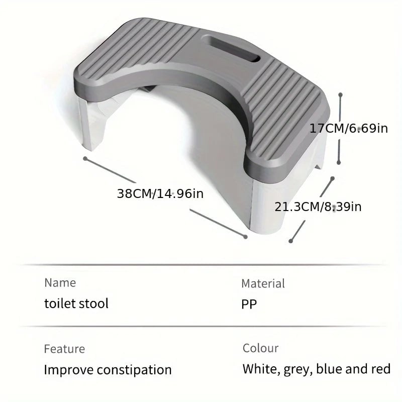 Ergonomic Toilet Footstool - Adult & Kids Squatting Aid Comfort Stool