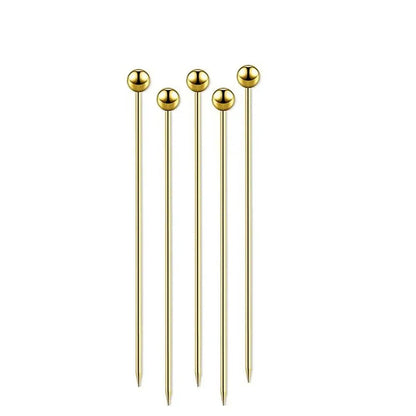 Stainless Steel Cocktail Picks - Reusable Fruit Forks Bar Tools