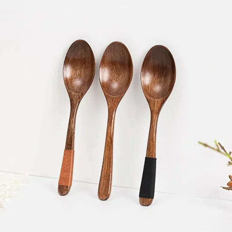 Natural Wooden Cooking Spoons - Multi-Purpose Kitchen Utensil Set