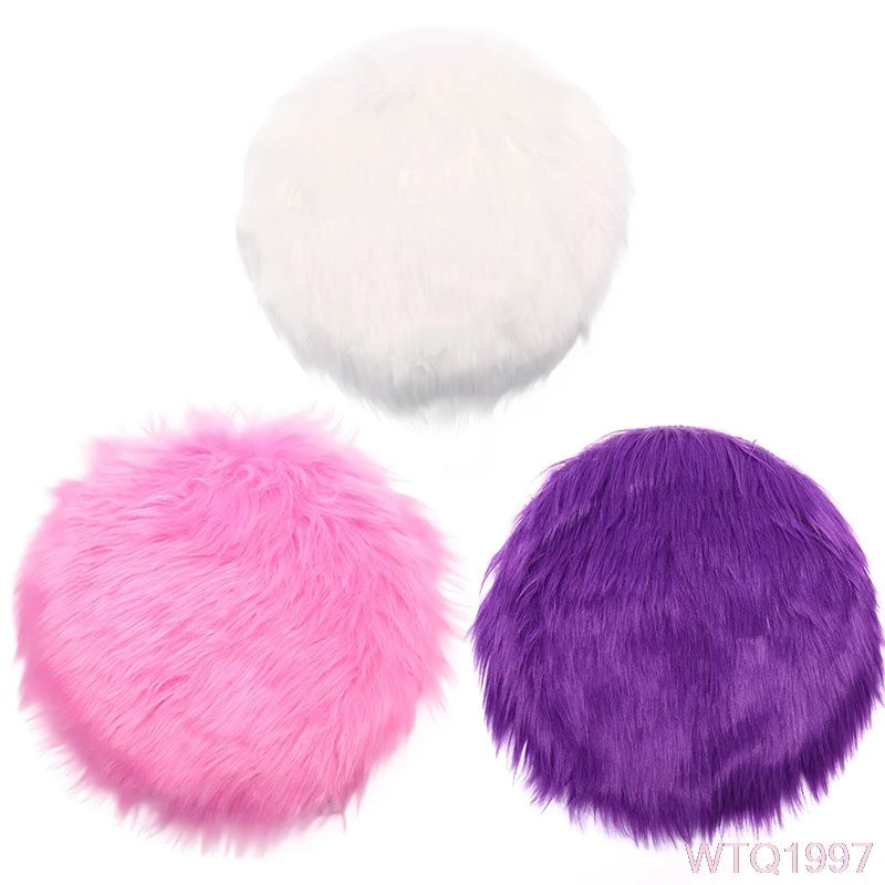 30cm Warm Wool Round Cushion Pad - Anti-Slip Dining Chair Mat