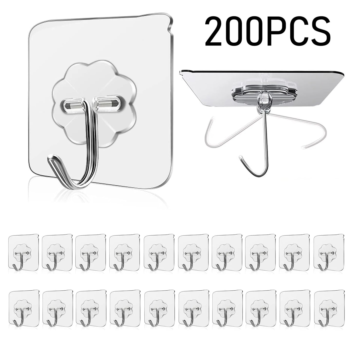 Waterproof Self Adhesive Hooks - Oilproof Kitchen Bathroom Shower