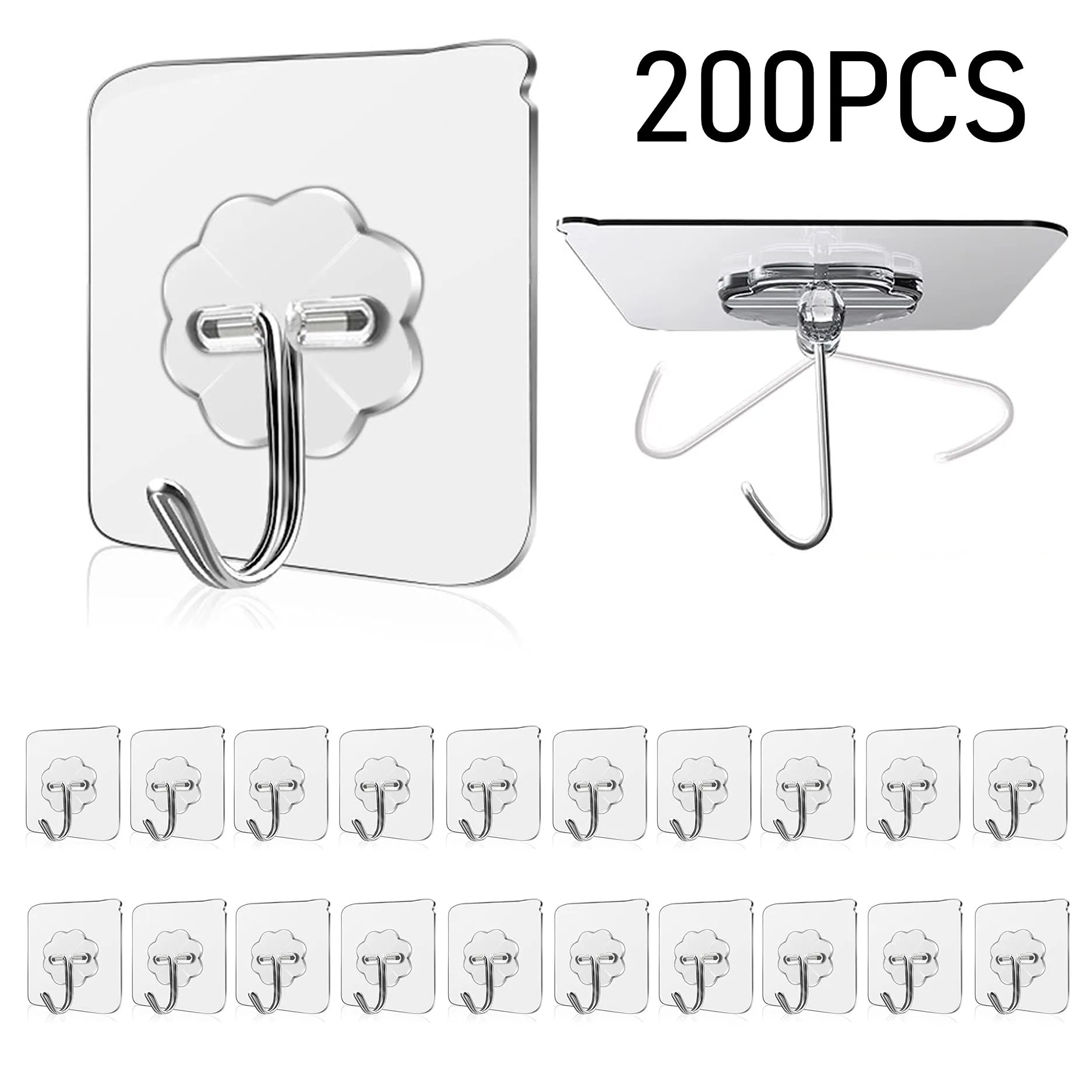 Waterproof Self Adhesive Hooks - Oilproof Kitchen Bathroom Shower