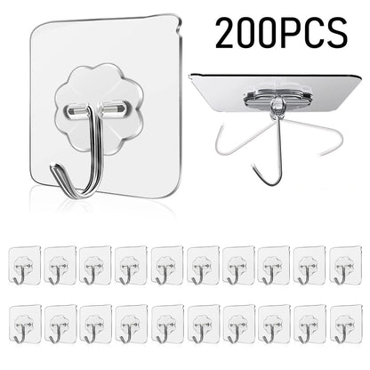 Waterproof Self Adhesive Hooks - Oilproof Kitchen Bathroom Shower