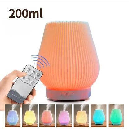 200ml Electric Aroma Diffuser Humidifier with LED Flame Effect