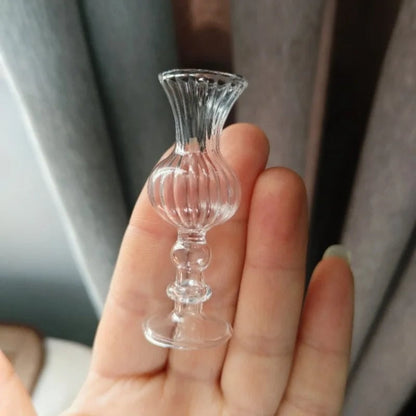 Miniature Glass Vase - Dollhouse Fairy Garden Hydroponic Decor