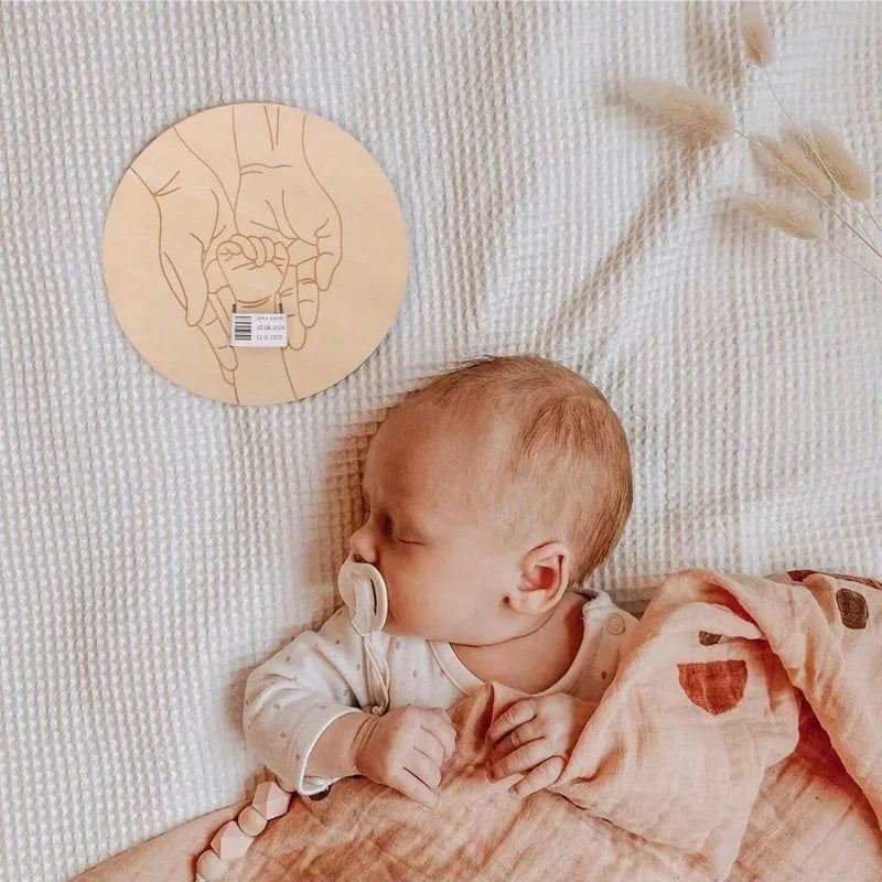Engraved Wooden Keepsake Holder - Personalized Newborn Memory Box