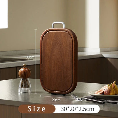 Heavy Duty Ebony Wood Cutting Board - Double-Sided Anti-Bacterial